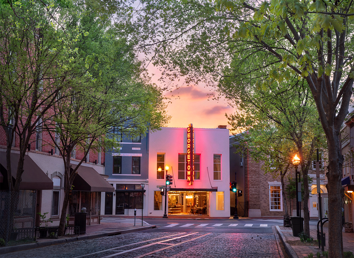 Compass Coffee Georgetown Cafe at Sunrise