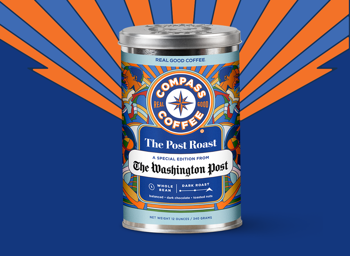 An iconic pairing between Compass Coffee and the Washington Post