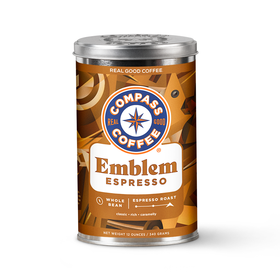 Emblem Espresso 12oz Tin – Compass Coffee