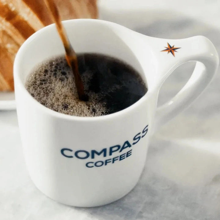 Compass Coffee French Roast Cup of Coffee