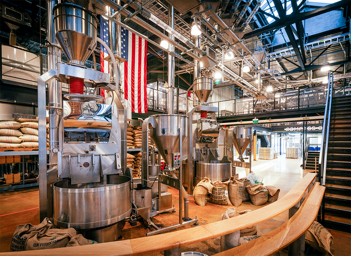 Compass Coffee Ivy City Coffee Roasters with Flag