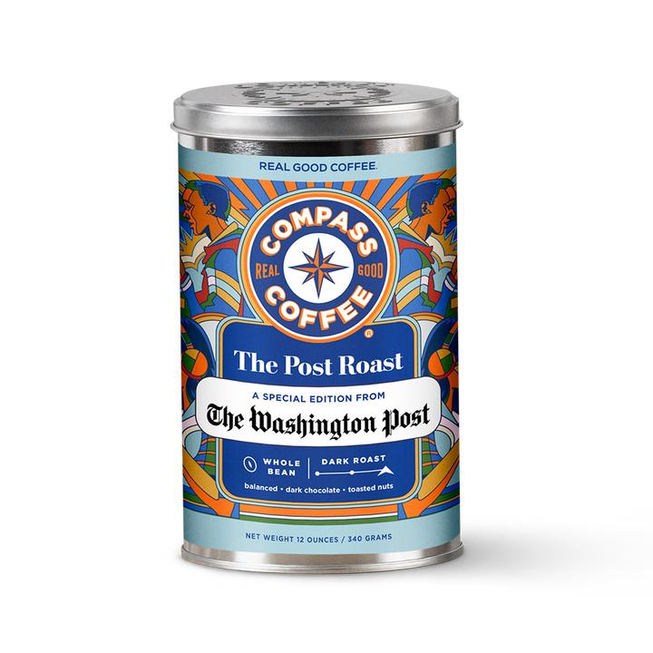 Post Roast 12oz tin Dark Roast Whole bean