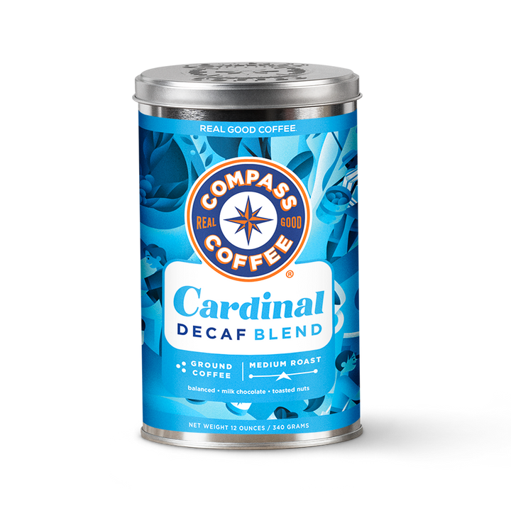 cardinal decaf universal ground 12oz tin medium roast