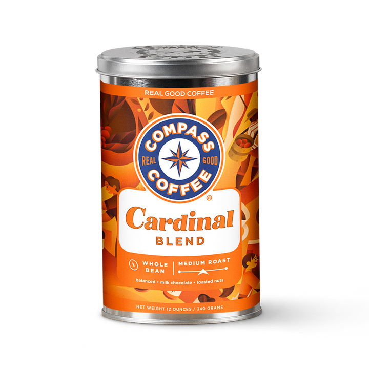 cardinal whole bean medium roast 12oz tin