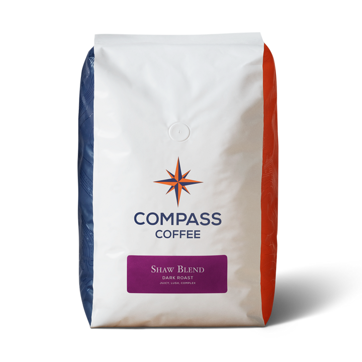 shaw dark roast whole bean coffee blend 5lb
